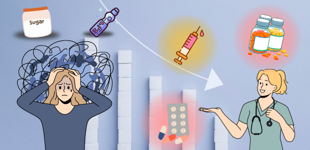 薬物療法　血糖値