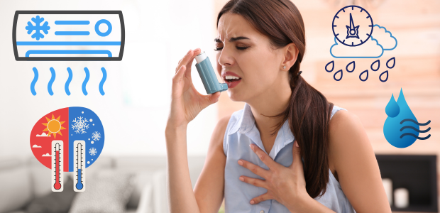 エアコン　外気　室温　温度差　寒暖差　喘息