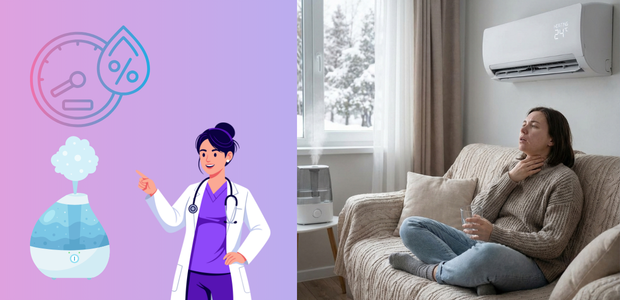 エアコン　乾燥　注意　加湿器　湿度　咳　喘息