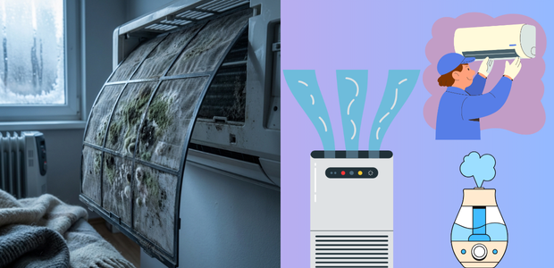 エアコン　加湿器　空気清浄機　フィルター　カビ　清掃　アレルゲン　咳　喘息