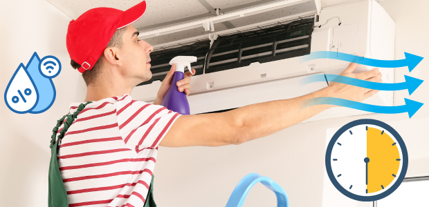 エアコン　喘息　予防対策　湿度　送風　フィルター清掃