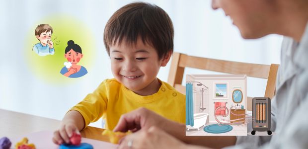 子どもが入浴前は体調の観察と、浴室が寒くなりすぎないようにすることが必要
