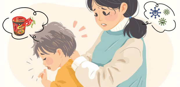 むせるような咳原因