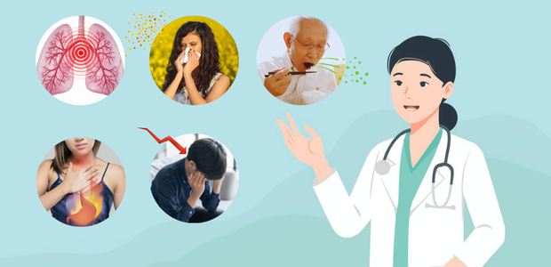 むせるような咳病気