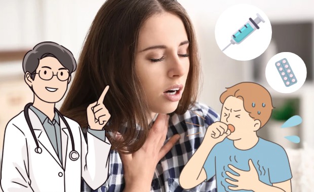 息苦しさや咳の症状があり、治療について考えている様子