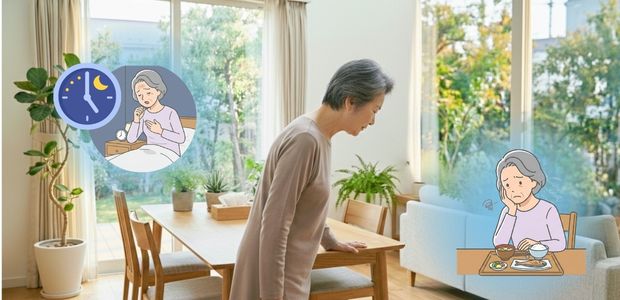 咳が続き食欲低下や夜間の咳で眠れない高齢者