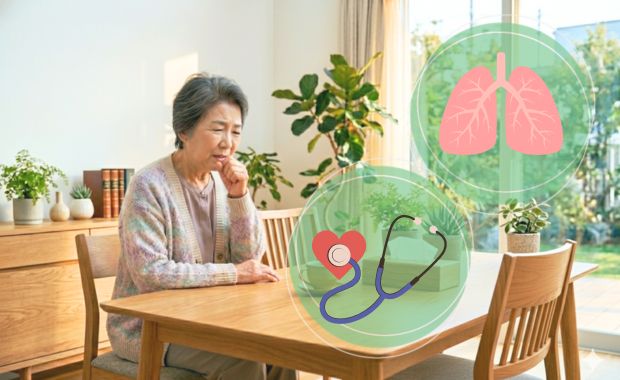 長引く咳で不安を感じている高齢者