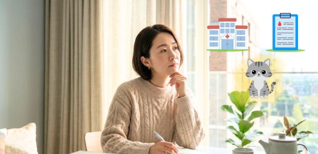 アレルギー症状と向き合い、状況を整理している様子