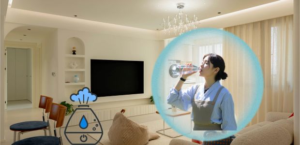 喉の乾燥を防ぐために、加湿器を用いたり、こまめな水分補給で対策を取っている