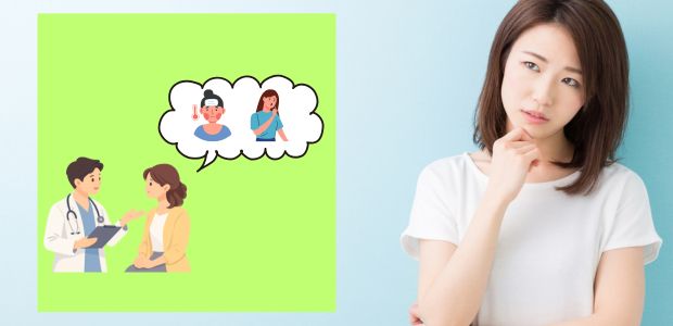咳が止まらず悩む女性が医療機関への相談を考える様子