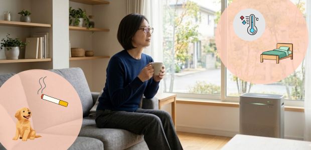 環境や生活習慣について振り返る様子