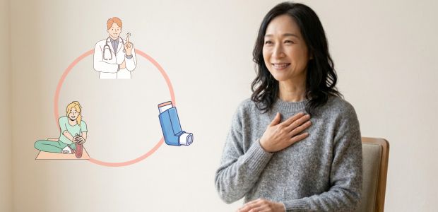 不安を感じたときにどうしたらいいかを落ち着いて考えている様子