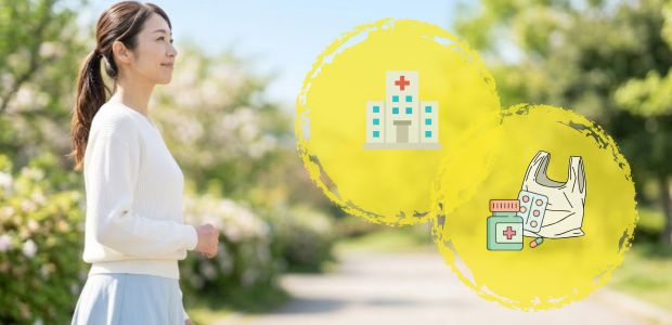 アレルギーによる咳について、市販薬を試したうえで医療機関への受診も考えていこうとしている様子