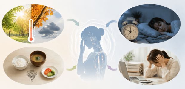 季節の変わり目で体調を崩しやすい原因