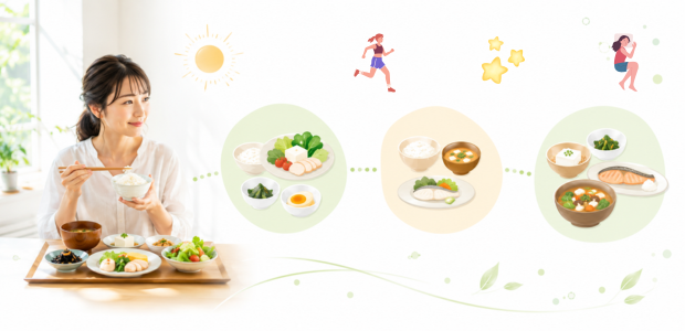 1日の食事をイメージしている女性