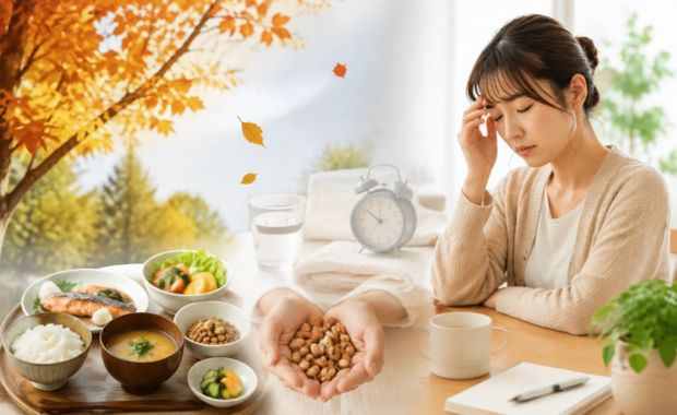 季節の変わり目で体調の変化が起きている女性