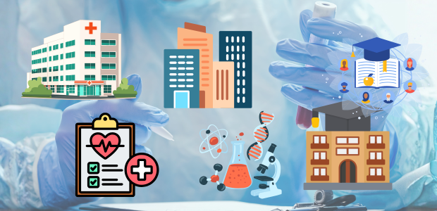 臨床検査技師　職場　病院　クリニック　健診センター　検査センター　大学　研究機関