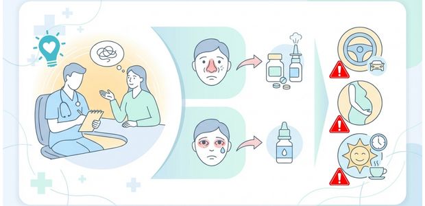 当院の医療現場で行われている花粉症診療のイメージ