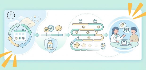 花粉症シーズンに当院の医師が大切にしていることのイメージ