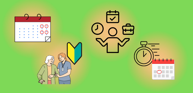 デイサービスの日勤介護職員として、未経験から無理なく働ける方をイメージした様子