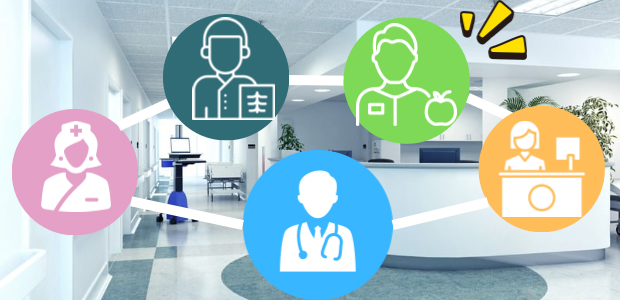 医療現場で管理栄養士が働くメリットの１つに、「専門的な知識と信頼」に基づいたチーム医療の一員として活躍できることではないかという提示