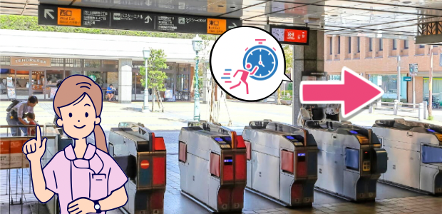 田園調布駅から田園調布駅前呼吸器内科・内科クリニックへのアクセス