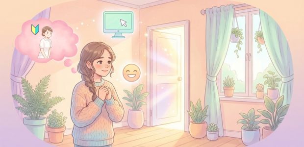 未経験からクリニック受付を目指す女性が将来を前向きに考えている様子