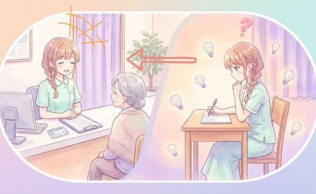 クリニック受付の志望動機例文を未経験者向けに解説するイメージ