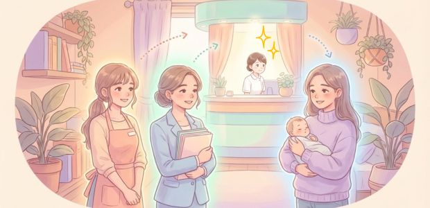 未経験者向けにクリニック受付の志望動機例文を確認している場面