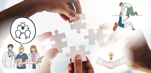 医師やスタッフが職種を超えて連携するチーム医療の様子