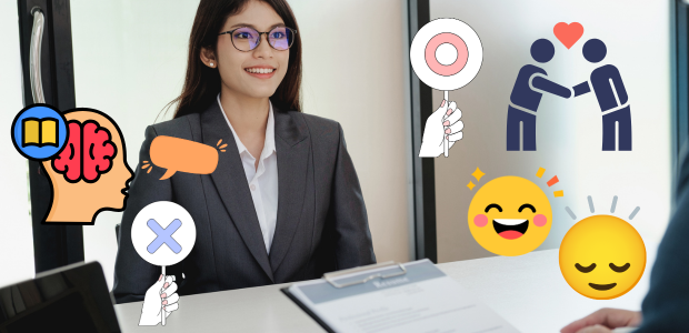 面接で好印象につながるコツとして、暗記より自分の言葉で話す、笑顔や相槌、誠実に向き合うこと