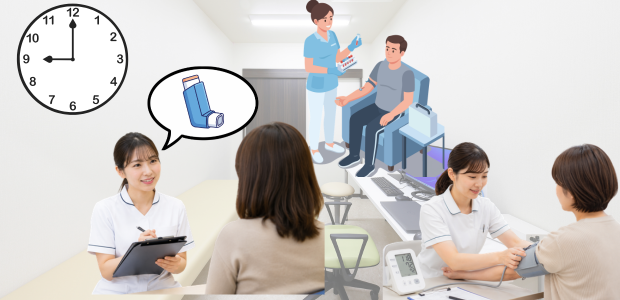午前診療中の看護師の様子