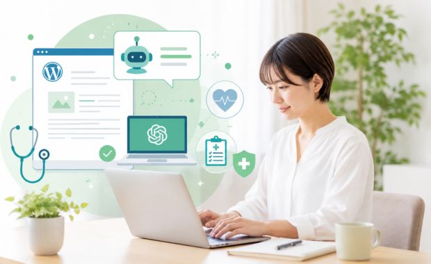 医療AI活用ライターが仕事をしている様子