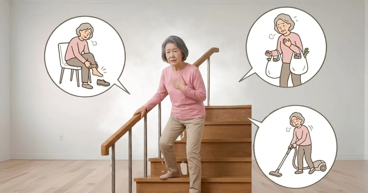 少し動くだけで息苦しい方